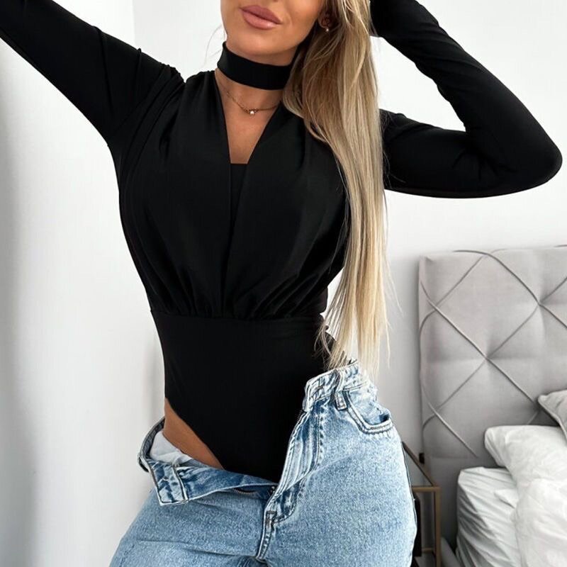 Однотонный облегающий комбинезон