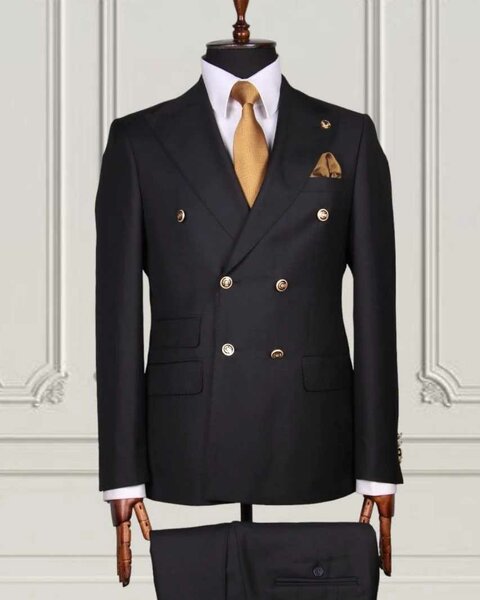 Original Black Double Breasted Suit