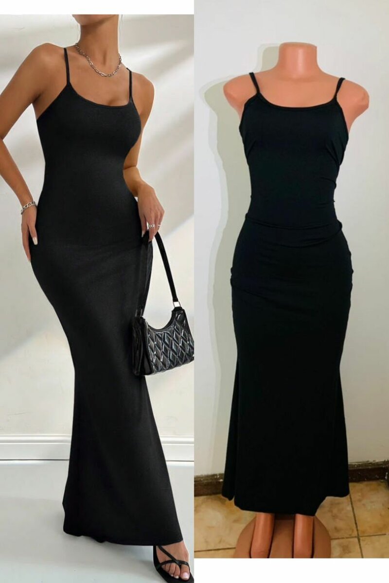 High slit maxi dress and mini dress