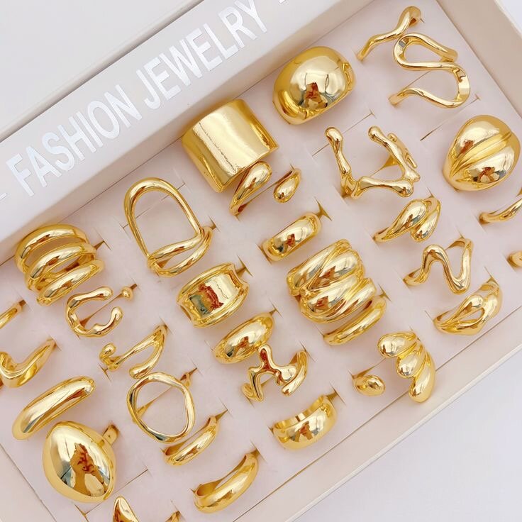 Bague dorée tendance