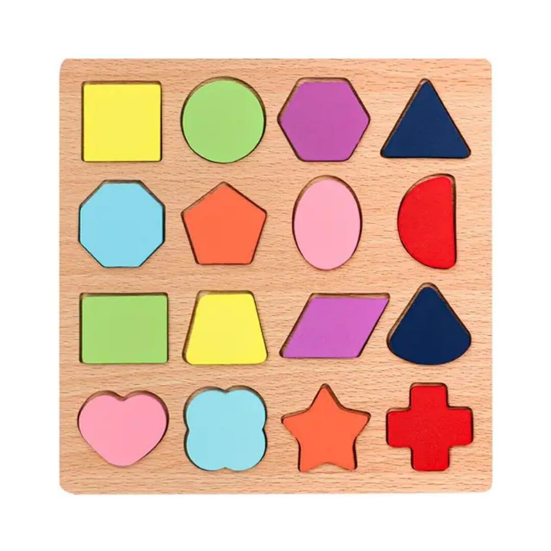Puzzle en bois alphabet et formes