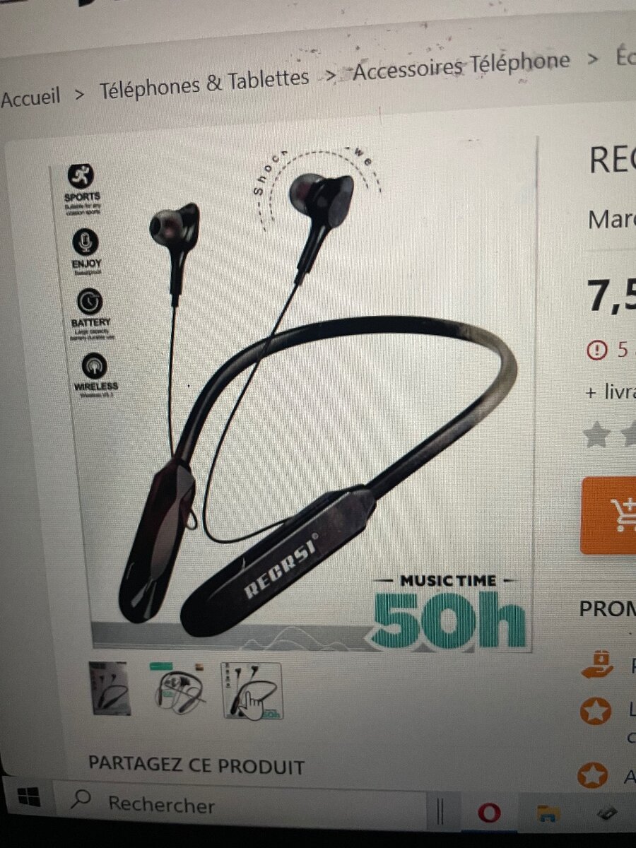 Écouteurs Bluetooth Sport