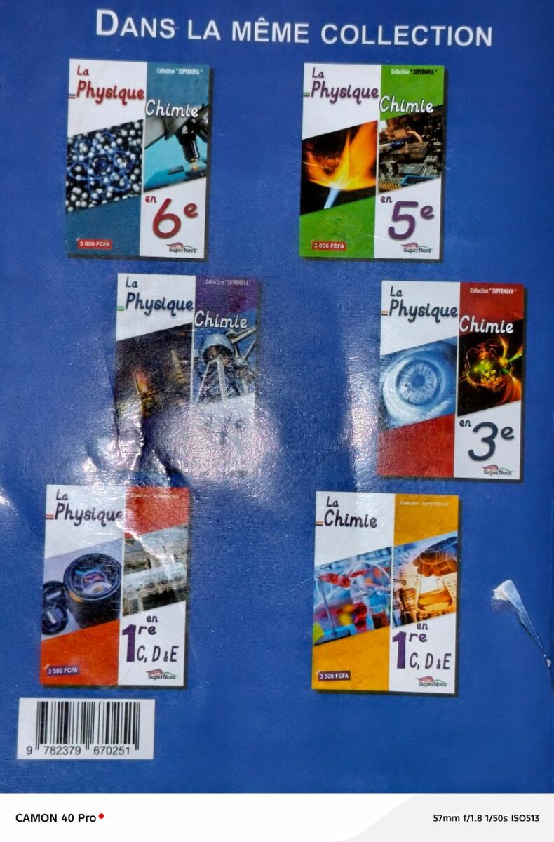 Livre Physique-Chimie 2e