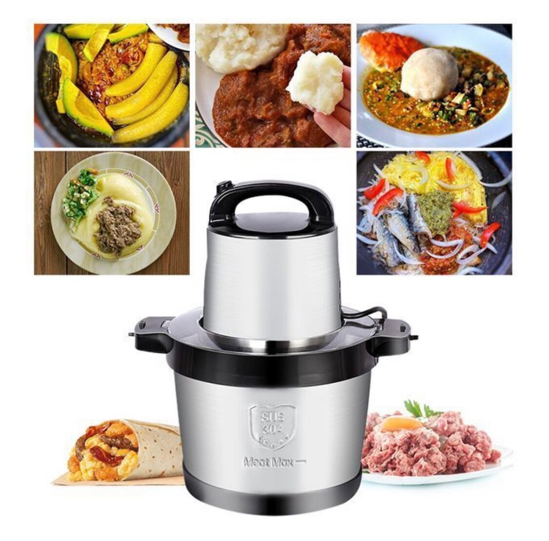 Double speed Fufu/meat grinder