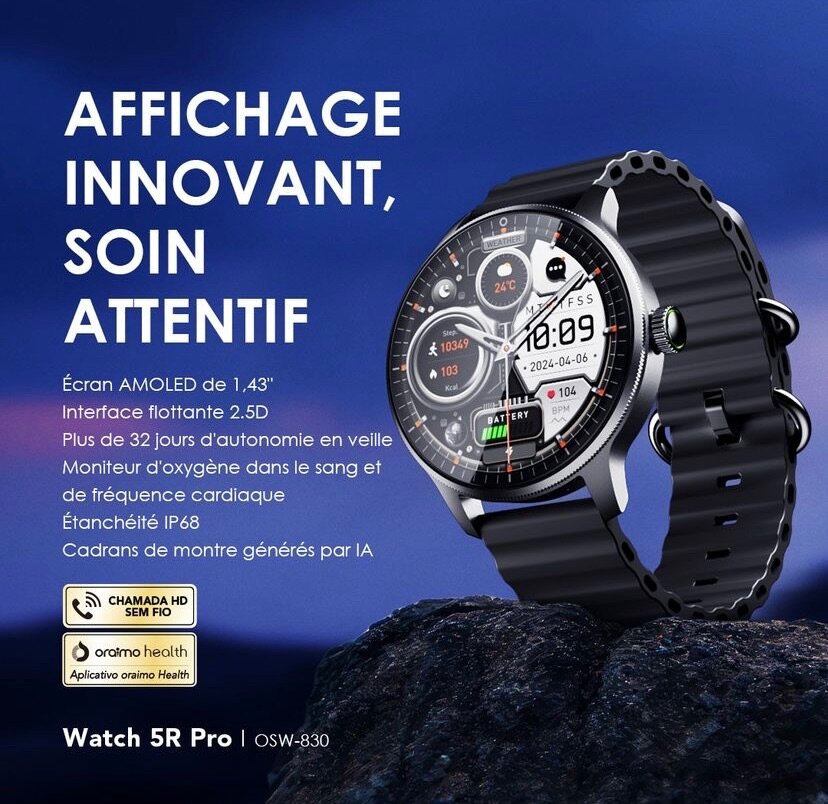 Montre Connectée AMOLED 5R Pro