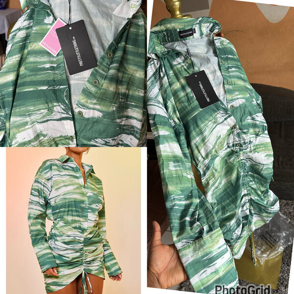 Robe à fronces bleue glamour