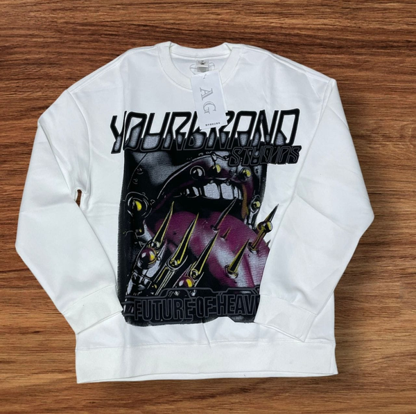 sweatshirt with print white