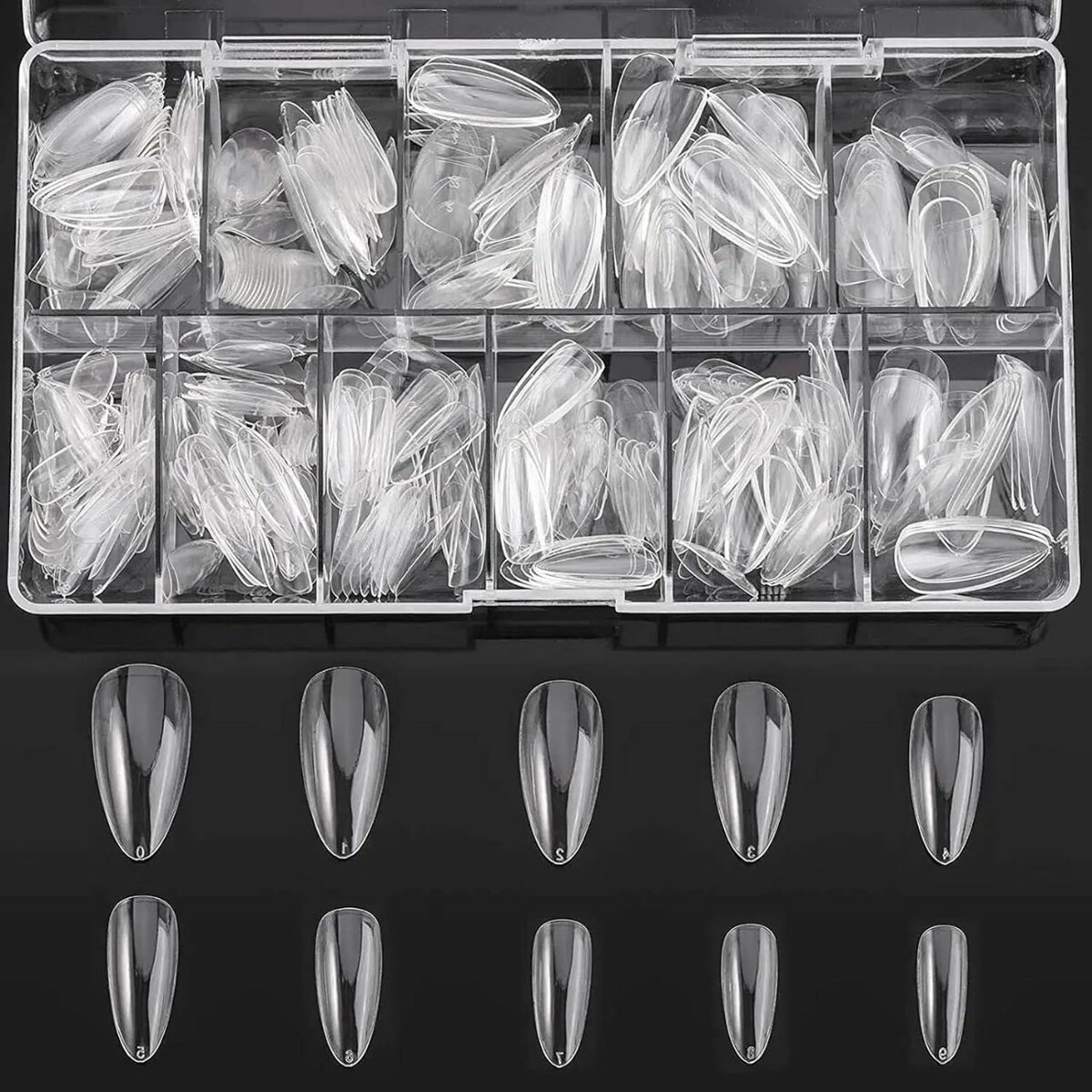 100 pcs transparent nails