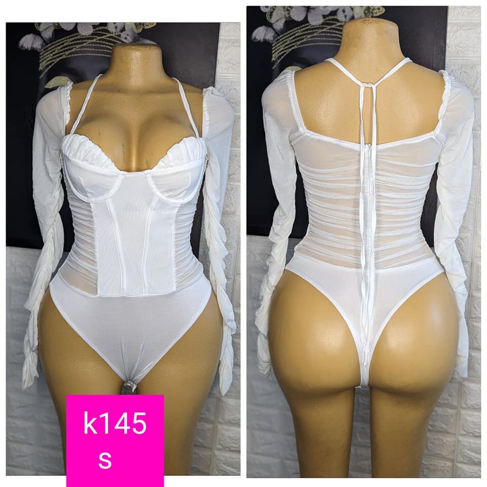 Beautiful and stylish women's bodysuit white