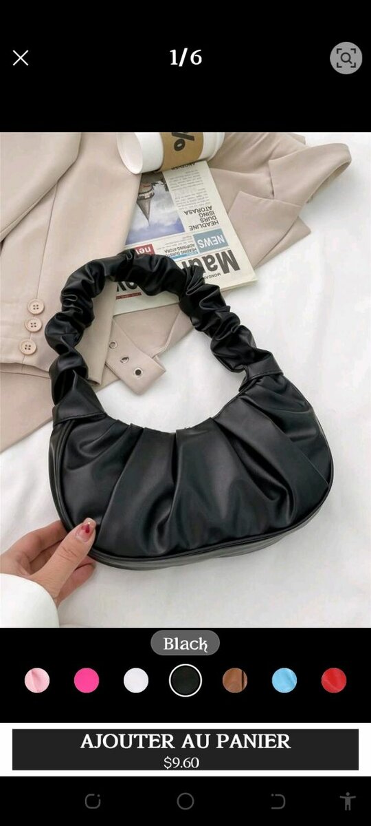 Sac à main plissé chic