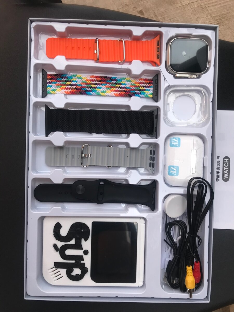 Smart Watch with Video Game and AirPods