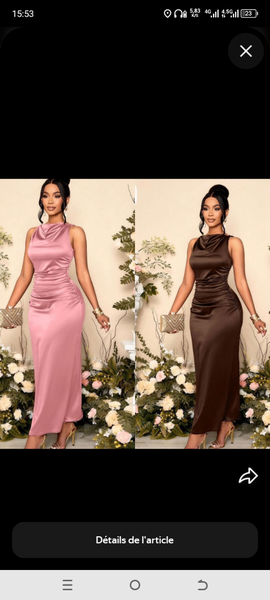 Robe Élegante Satinée