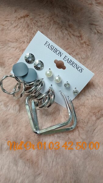 Lot de Boucles d'Oreilles Élégantes