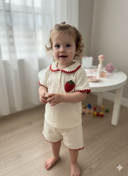 Complet enfant fraise