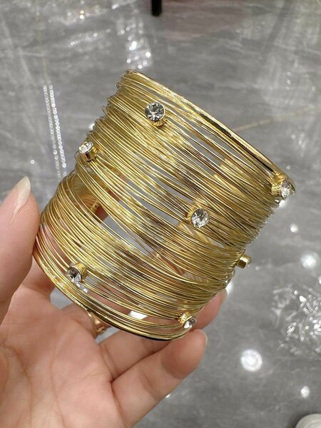 Bracelet manchette doré élégant