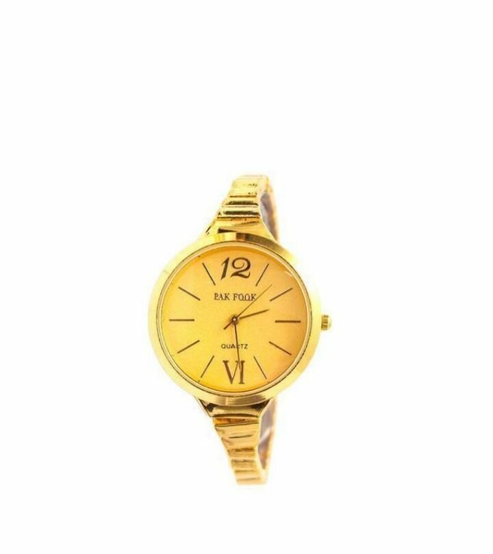 Montre Dorée en Acier Inoxydable