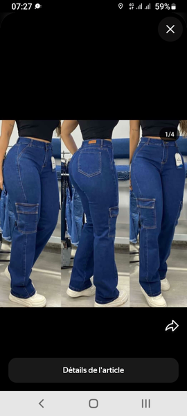 Jean cargo femme tendance