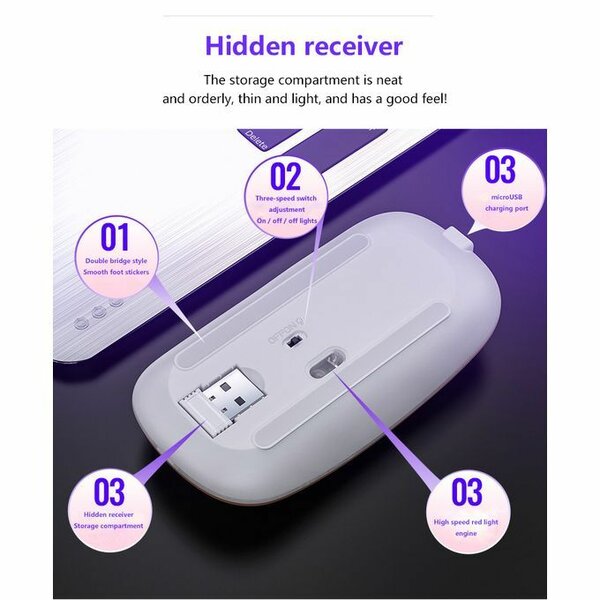 Souris Rechargeable Sans Fil
