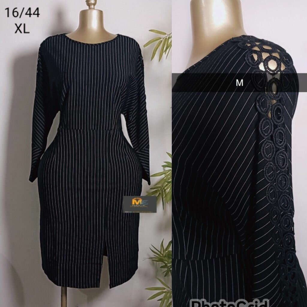 Robe Élégante Rayée XL