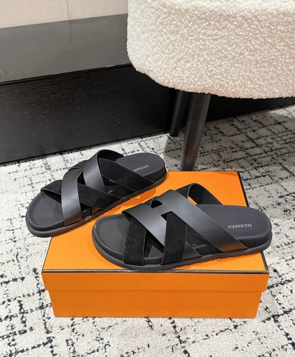 Sandales en cuir croisé luxe