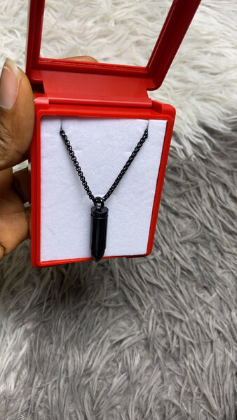 Collier Pendentif Obsidienne