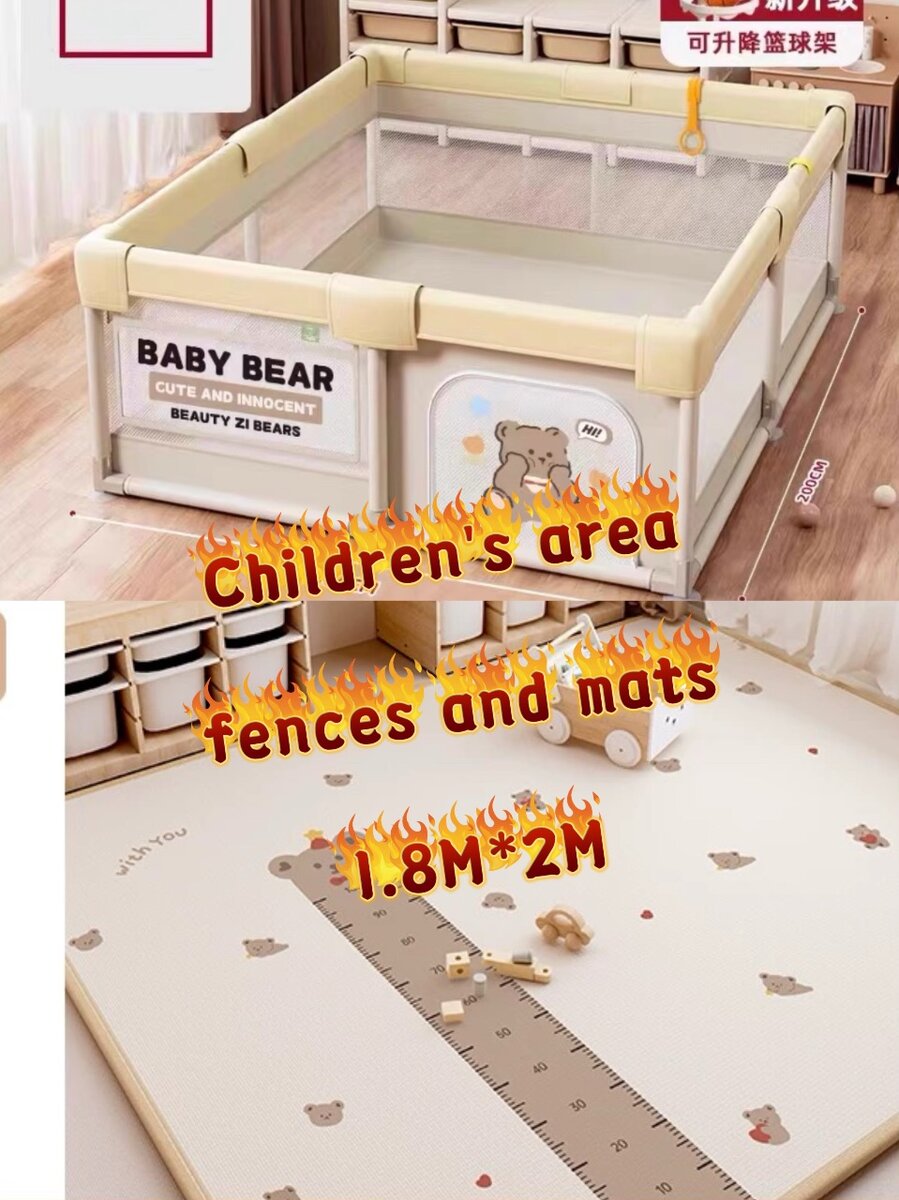 Children's area fences and mat