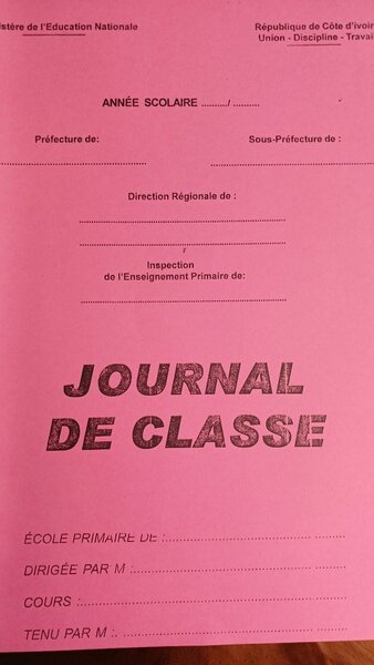 Journal de Classe École Primaire