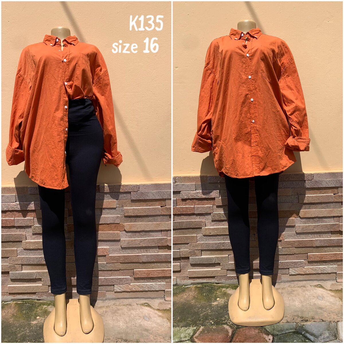 Orange shirt size 16