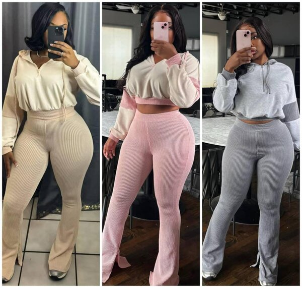 Ensemble de jogging côtelé