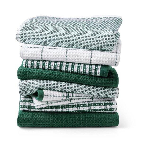 Member's Mark Leno Waffle 8-Piece Kitchen Towel Set, Assorte