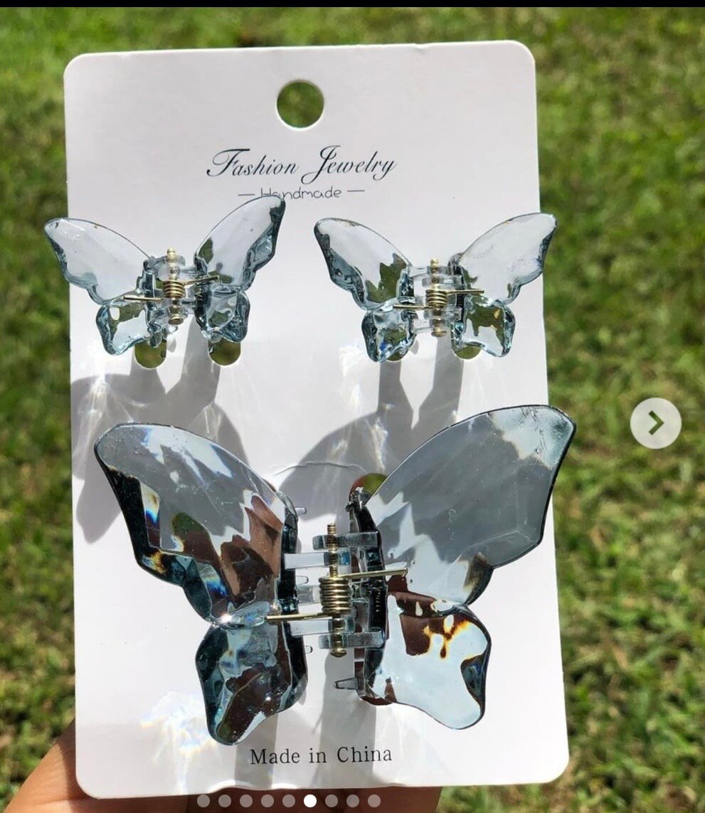 Pinces à cheveux papillon