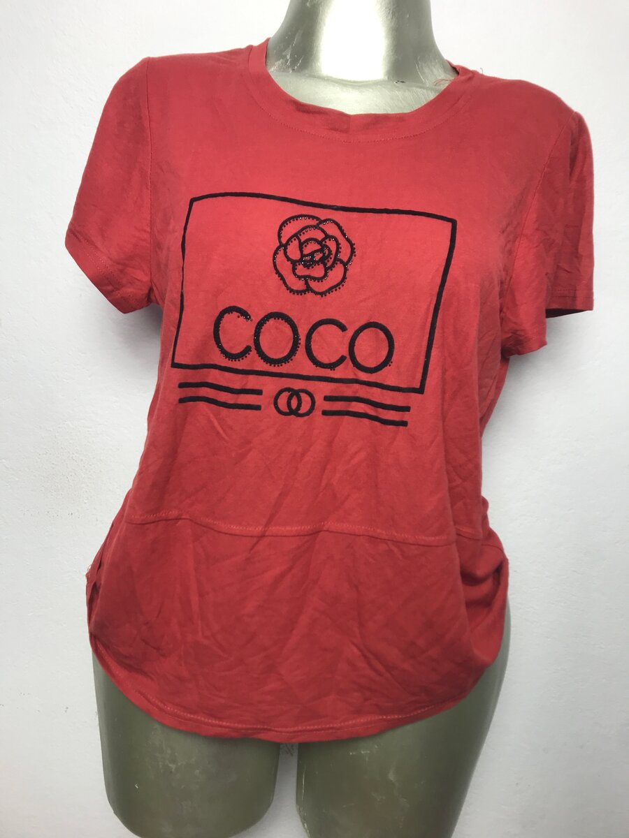 T-shirt rouge fleur Coco