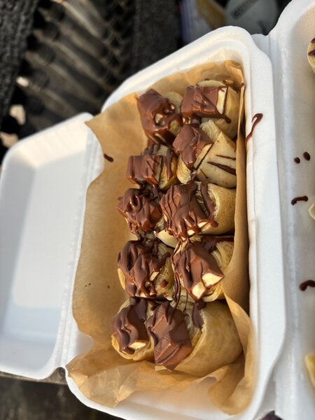 Sushi de crêpe au Kinder