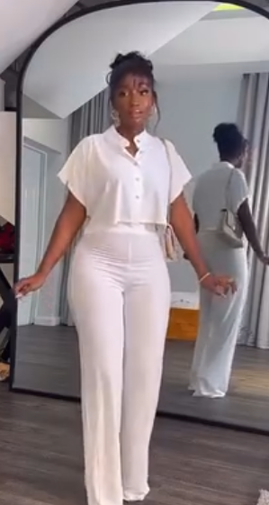 white shirt and pants set