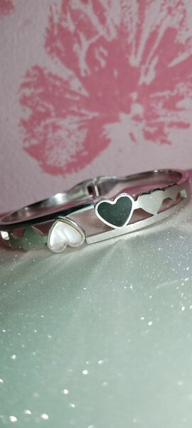 Bracelet cœur couleur argent