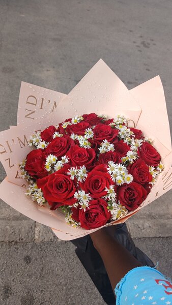 Bouquet de roses rouges élégantes