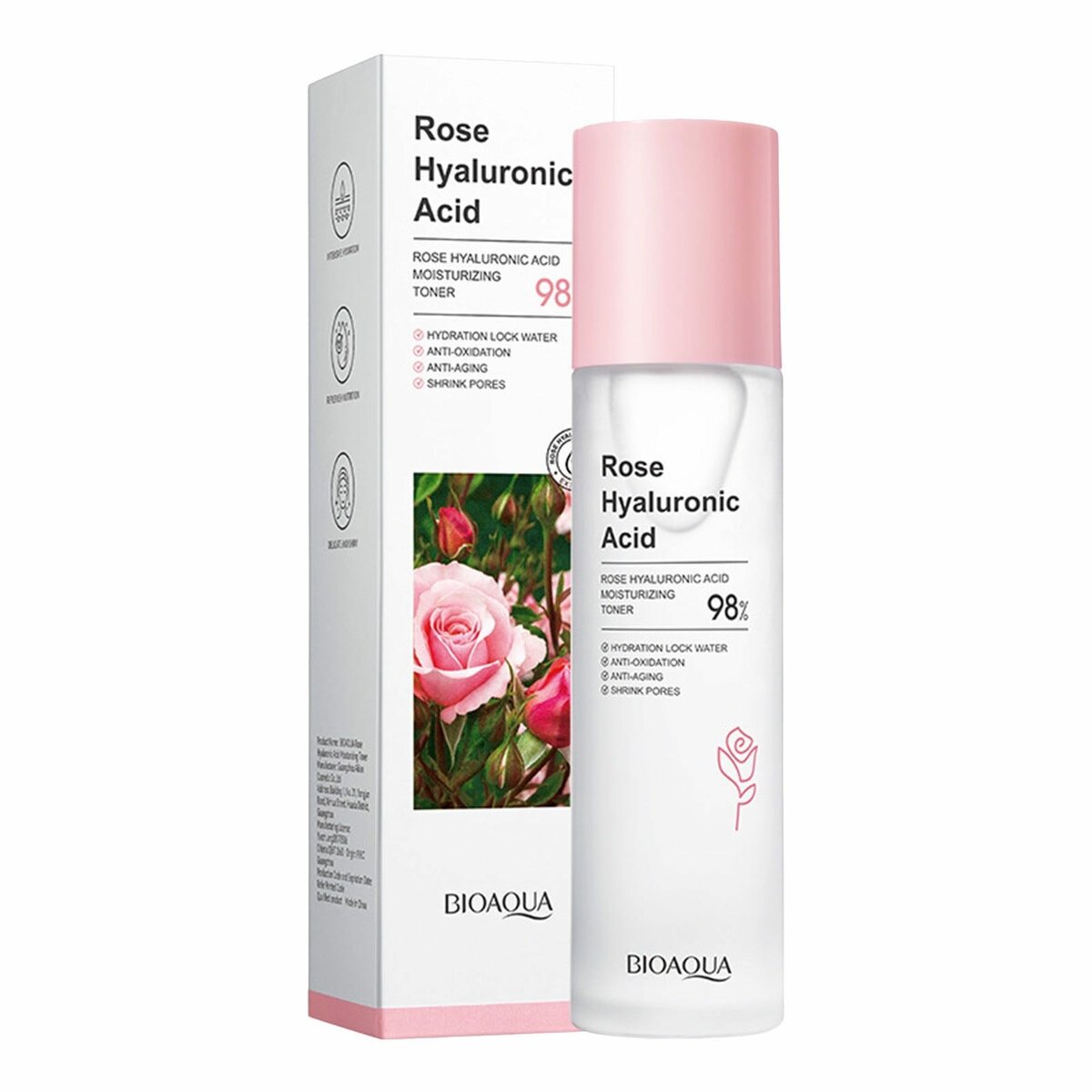 Rose hyaluronic acid toner