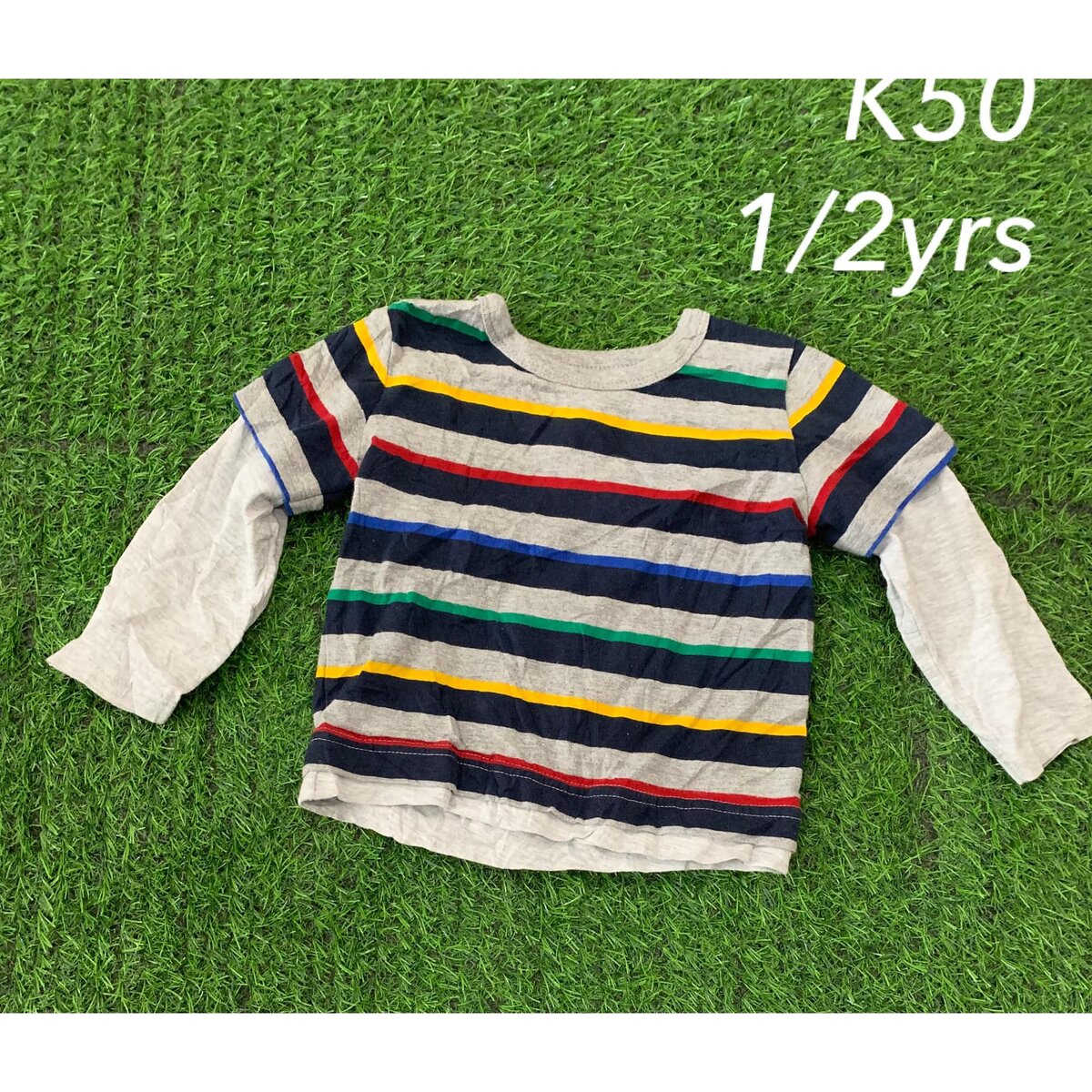 Longsleeve in colored stripes 1/2 years