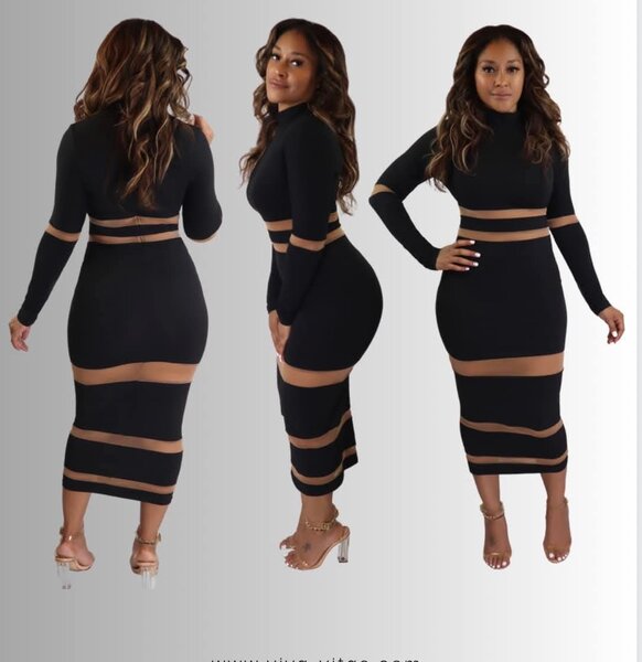 Robe moulante élégante noire