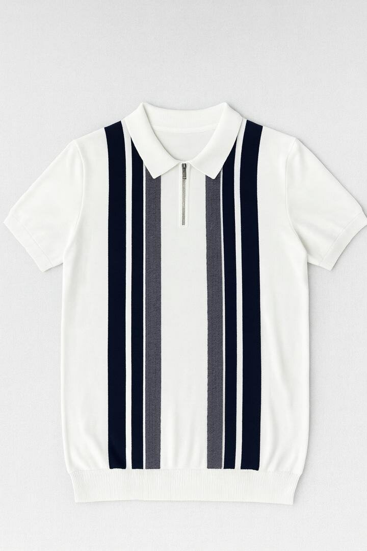 Polo homme à rayures élégantes