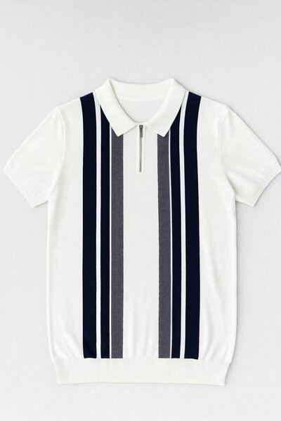 Polo homme à rayures élégantes