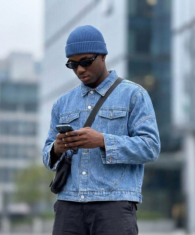 Veste en denim tendance homme