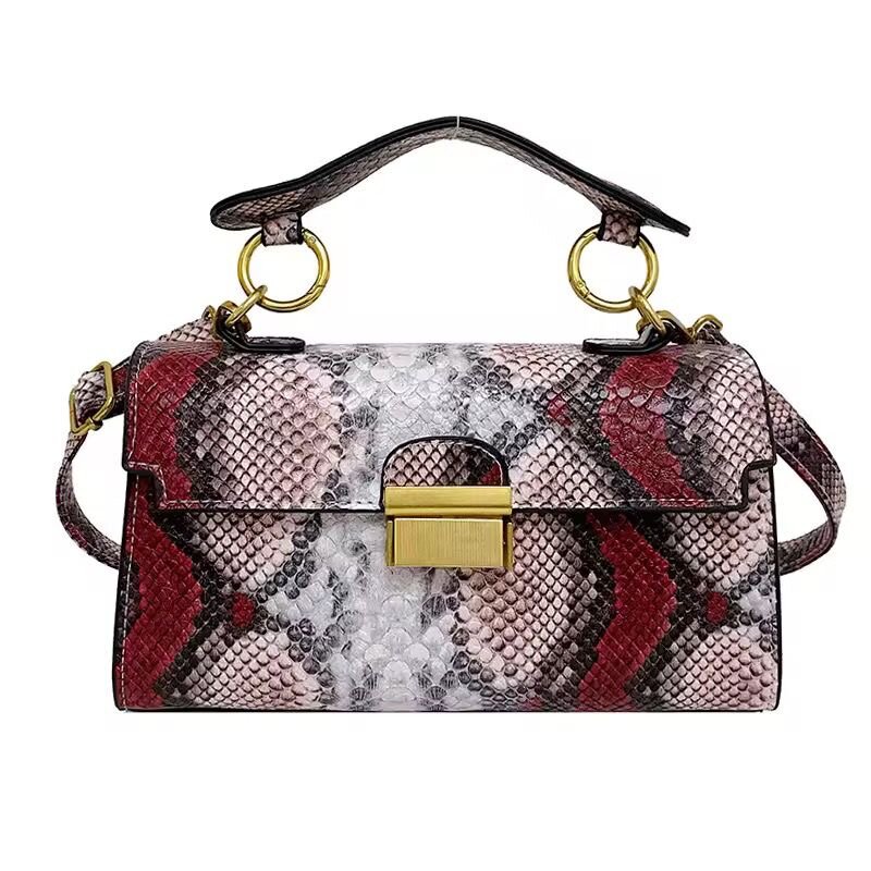 Sac à main en cuir serpent