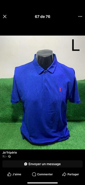 Polo homme bleu classique