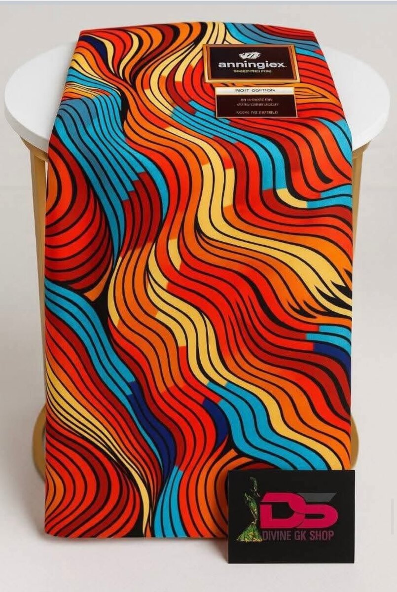 Tissu africain en wax coloré