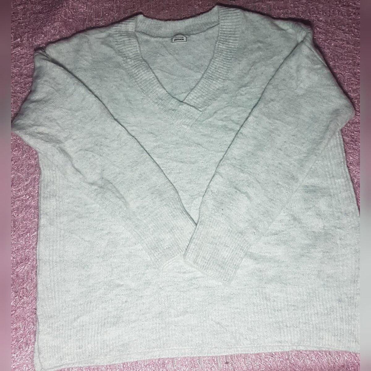 Pull en maille V col homme