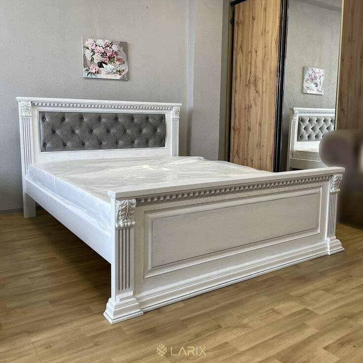 Lit double élégant blanc