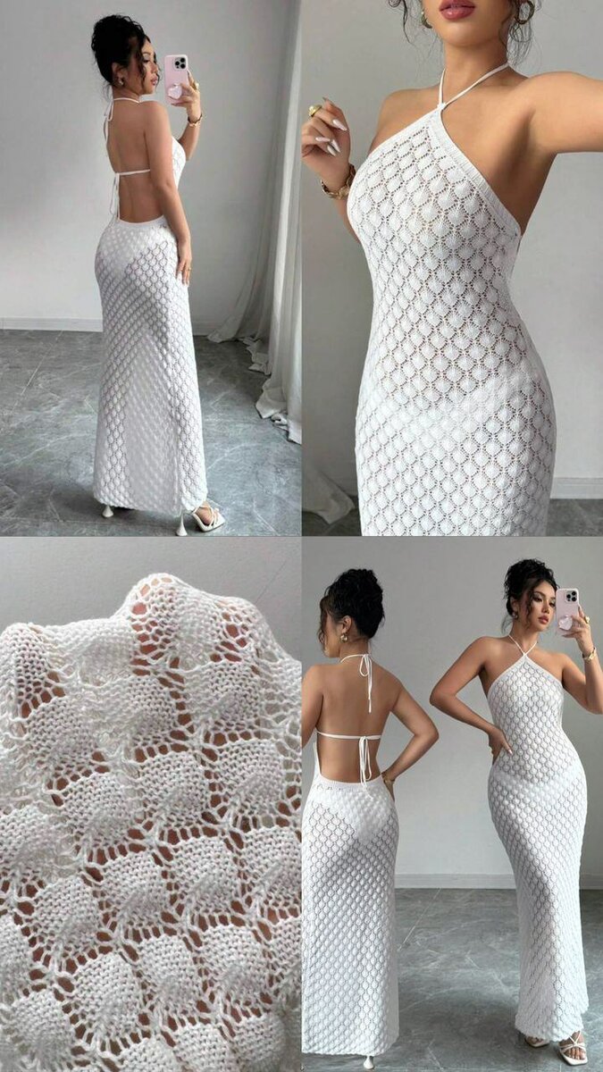 Robe en crochet sexy pour femmes