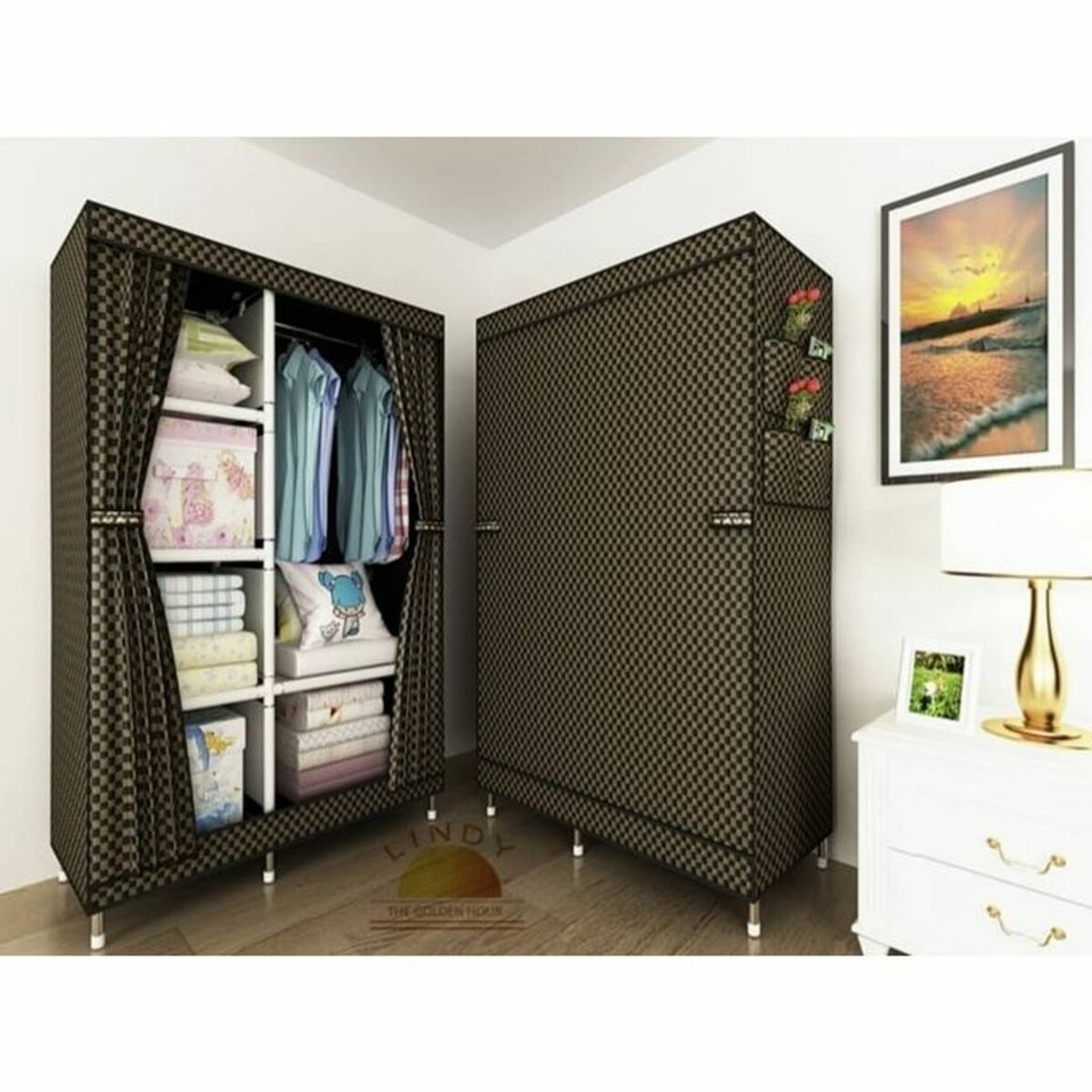 6 Shelves Portable Fabric Wardrobe