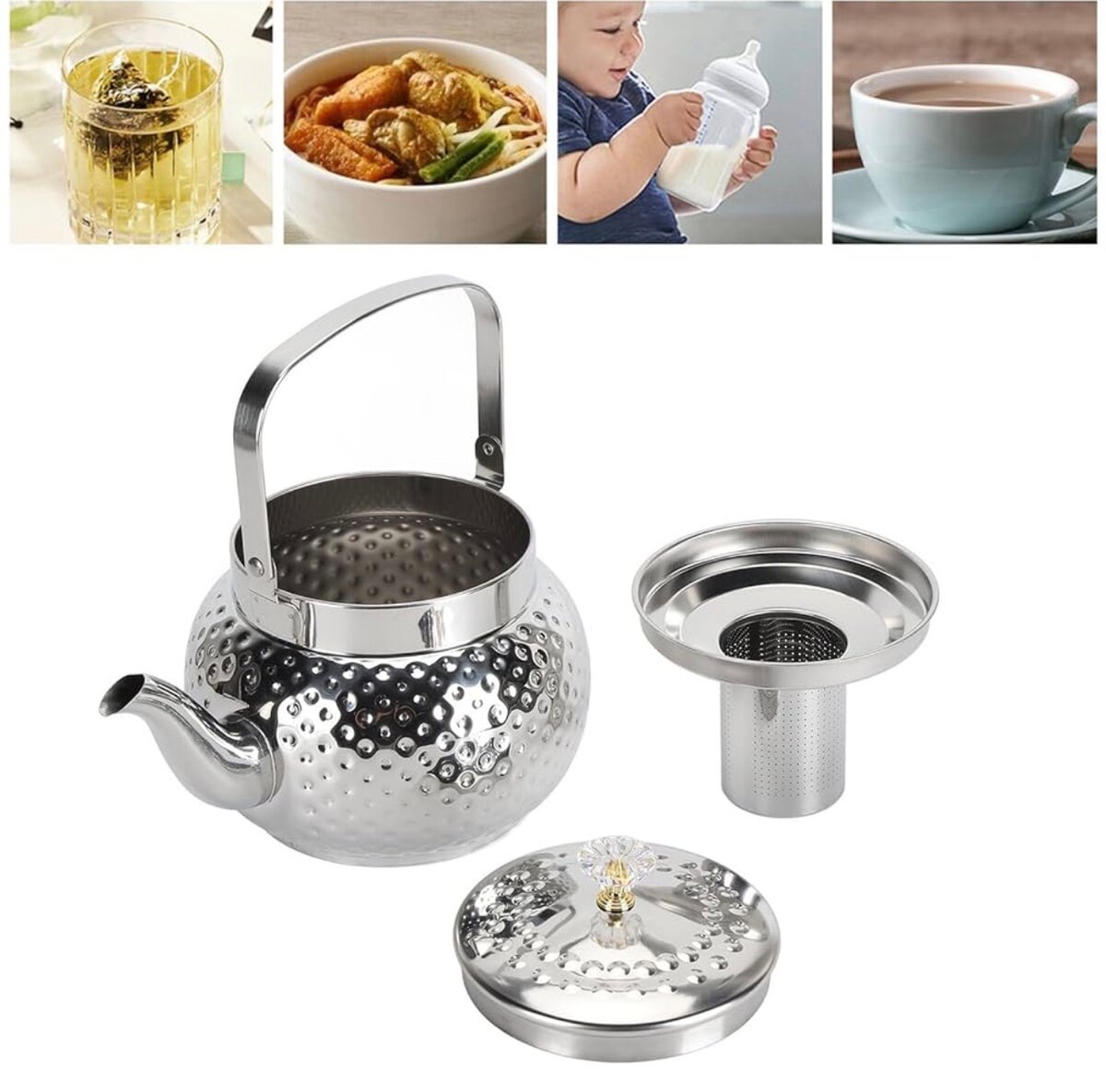 Théière en Acier Inoxydable 2L